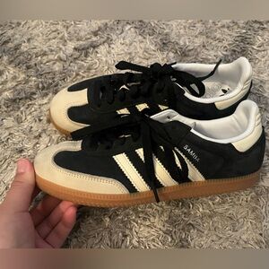 Adidas Samba Black and Cream Shoes